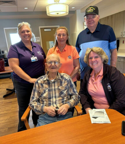 Bellefonte Elks take part in Veterans Leather  Program at Centre Care